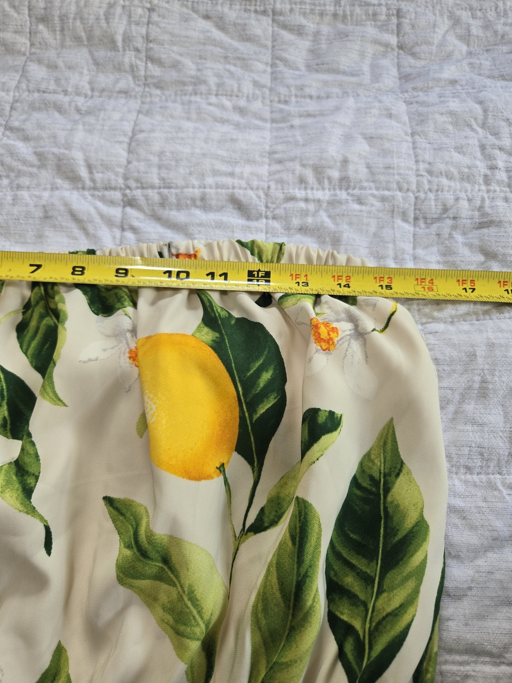 Express Summer StraplessTiered Romper/skort Floral Lemons - Picture 9 of 11